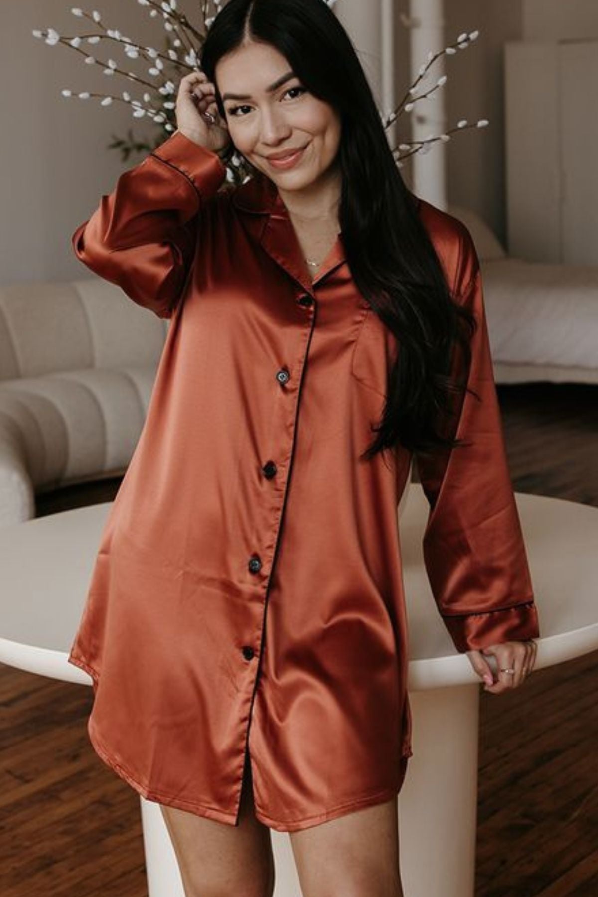 PUMPKIN SPICE SHIRT DRESS