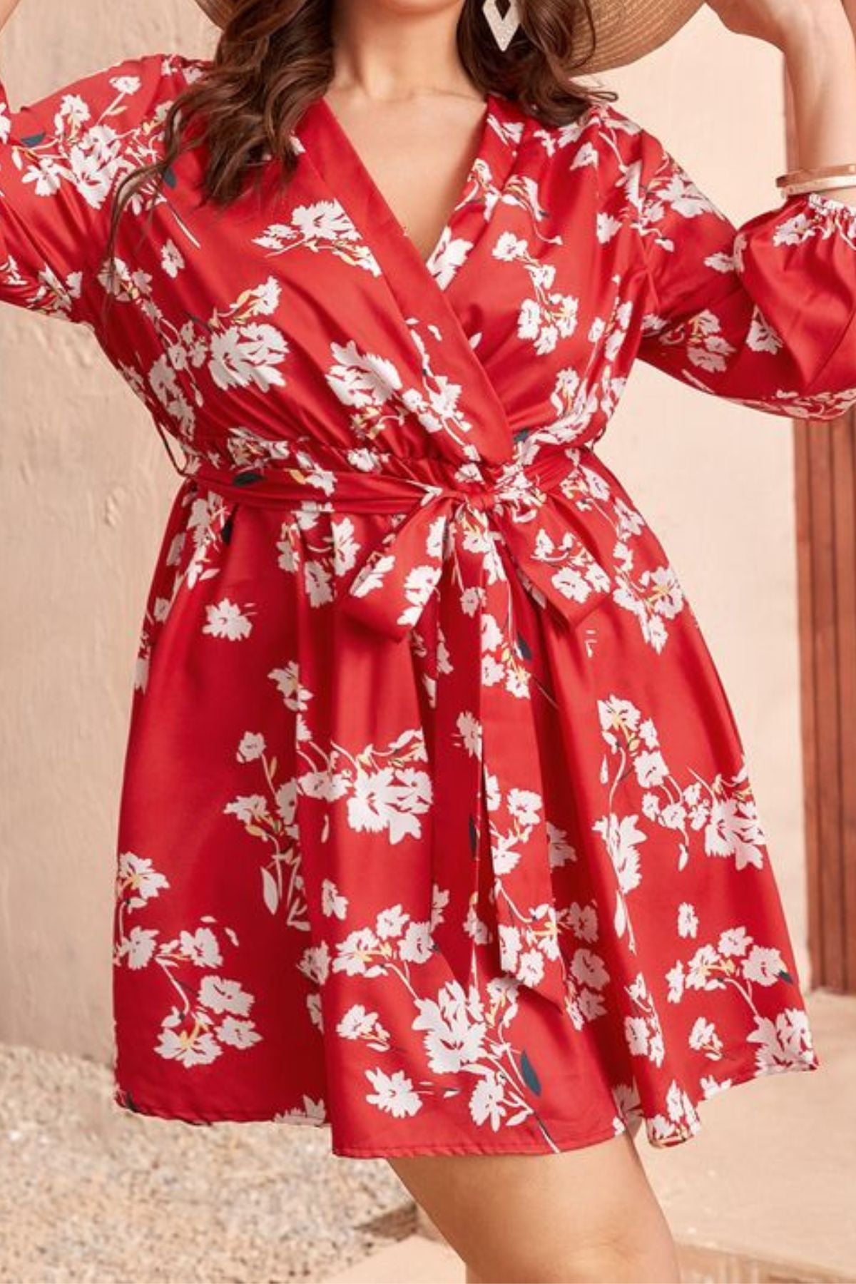 CRIMSON PETALS DRESS