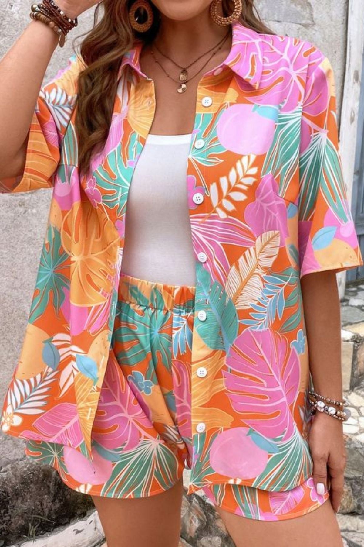 WHIMSY PALMS WOMEN COORDS SET