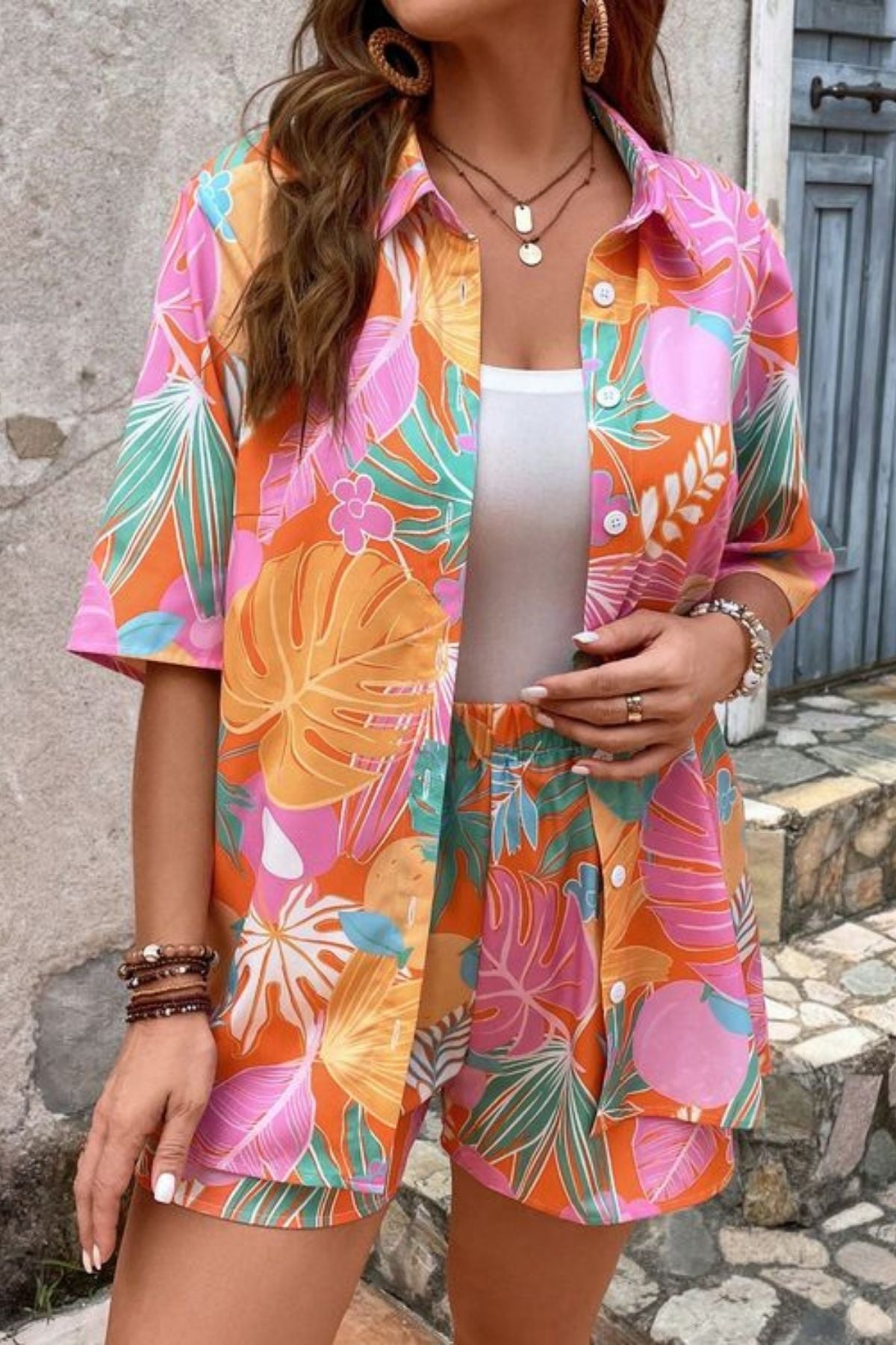 WHIMSY PALMS WOMEN COORDS SET