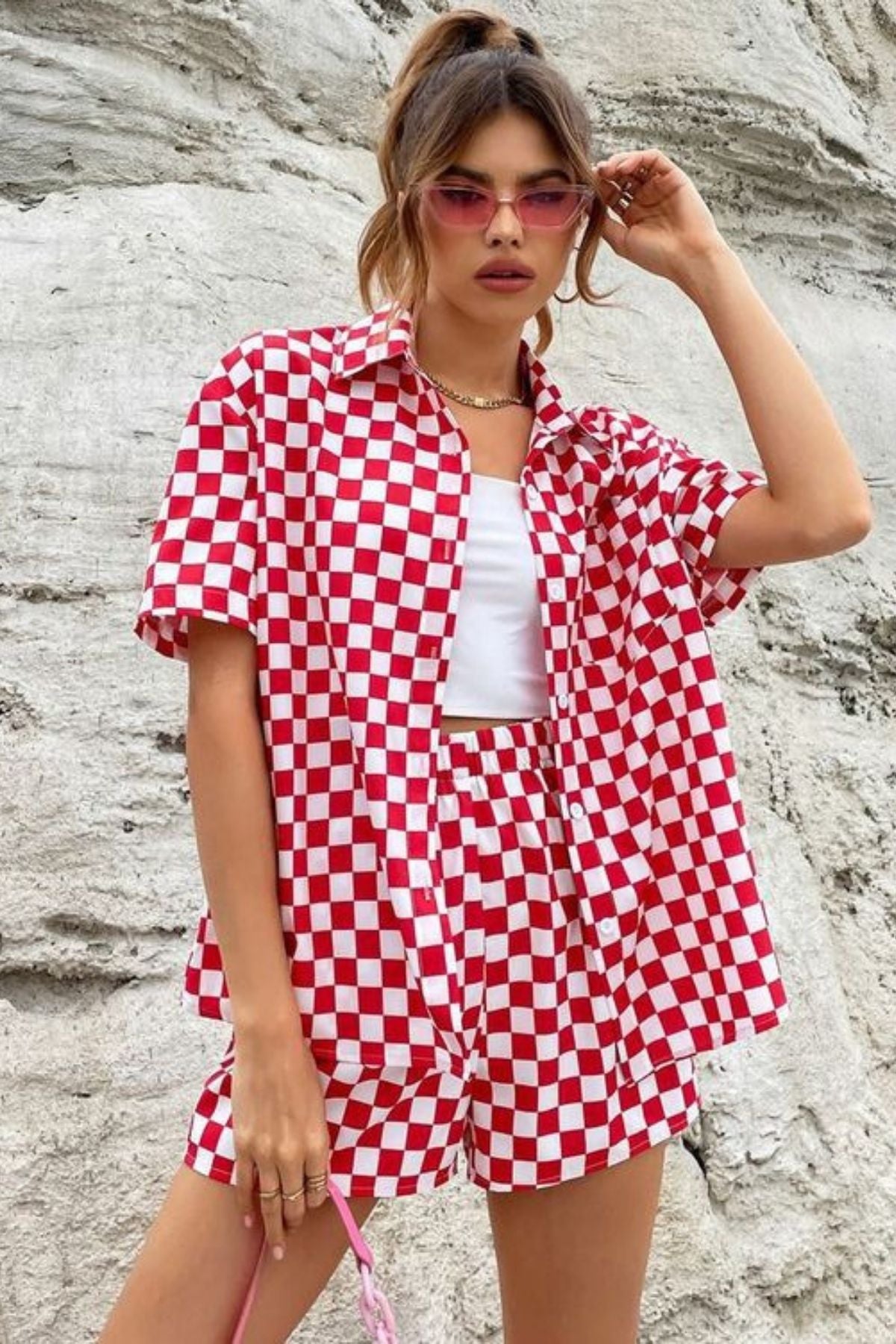 RUBY CHECKS WOMEN COORDS SET