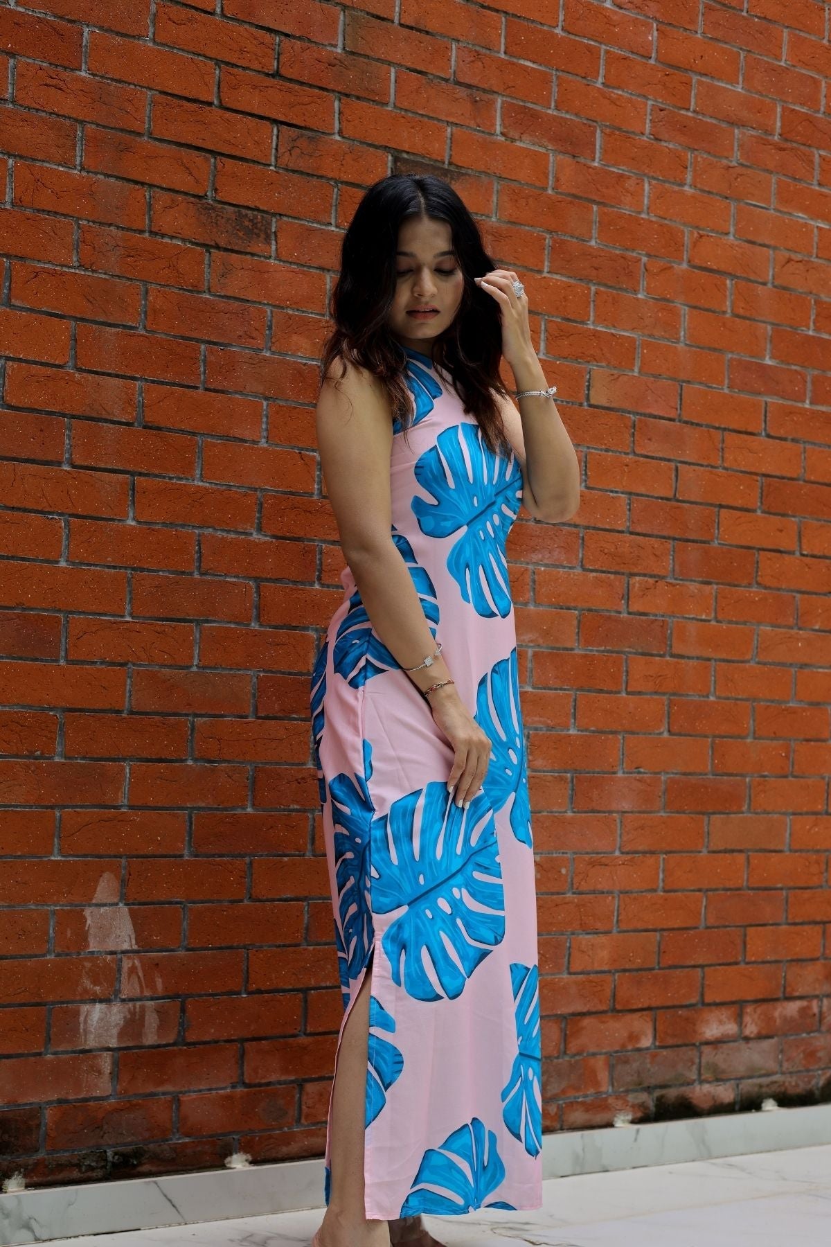 BLUE MONSTERA COUPLE SET