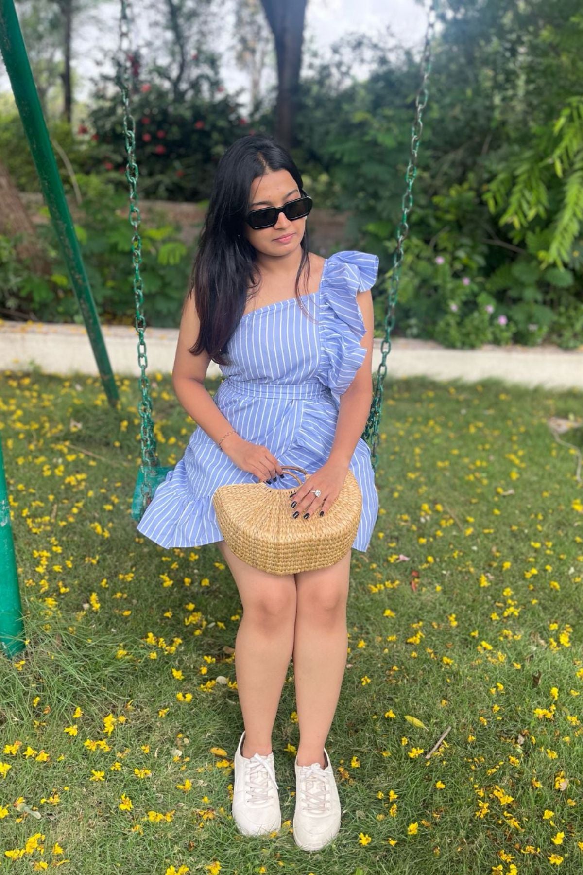 CHASING STRIPES GIRL DRESS