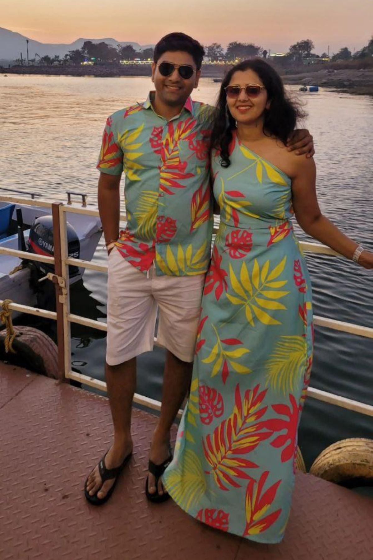 NEON PALM CINCO WOMEN DRESS