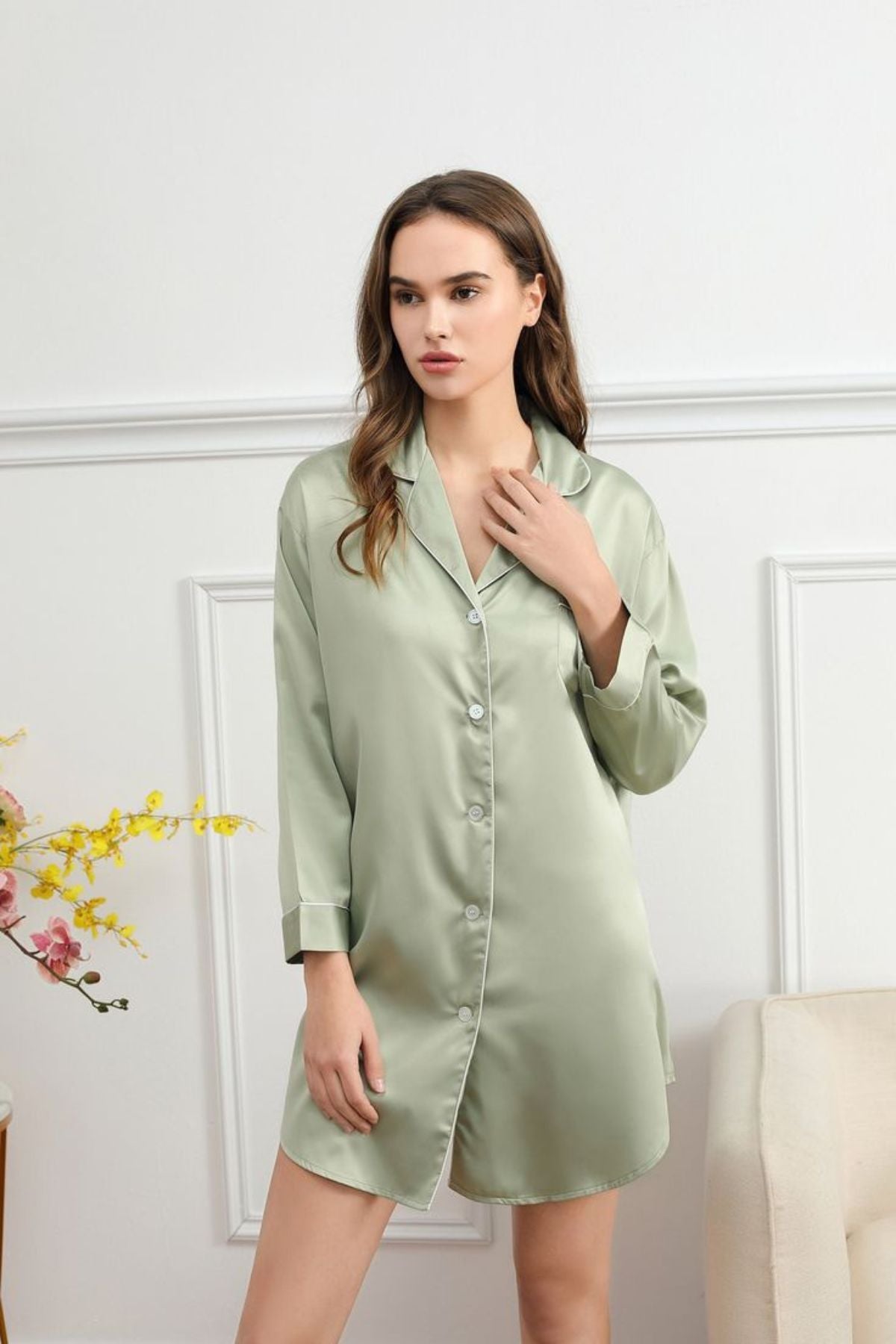 PISTACHIO DREAM SHIRT DRESS