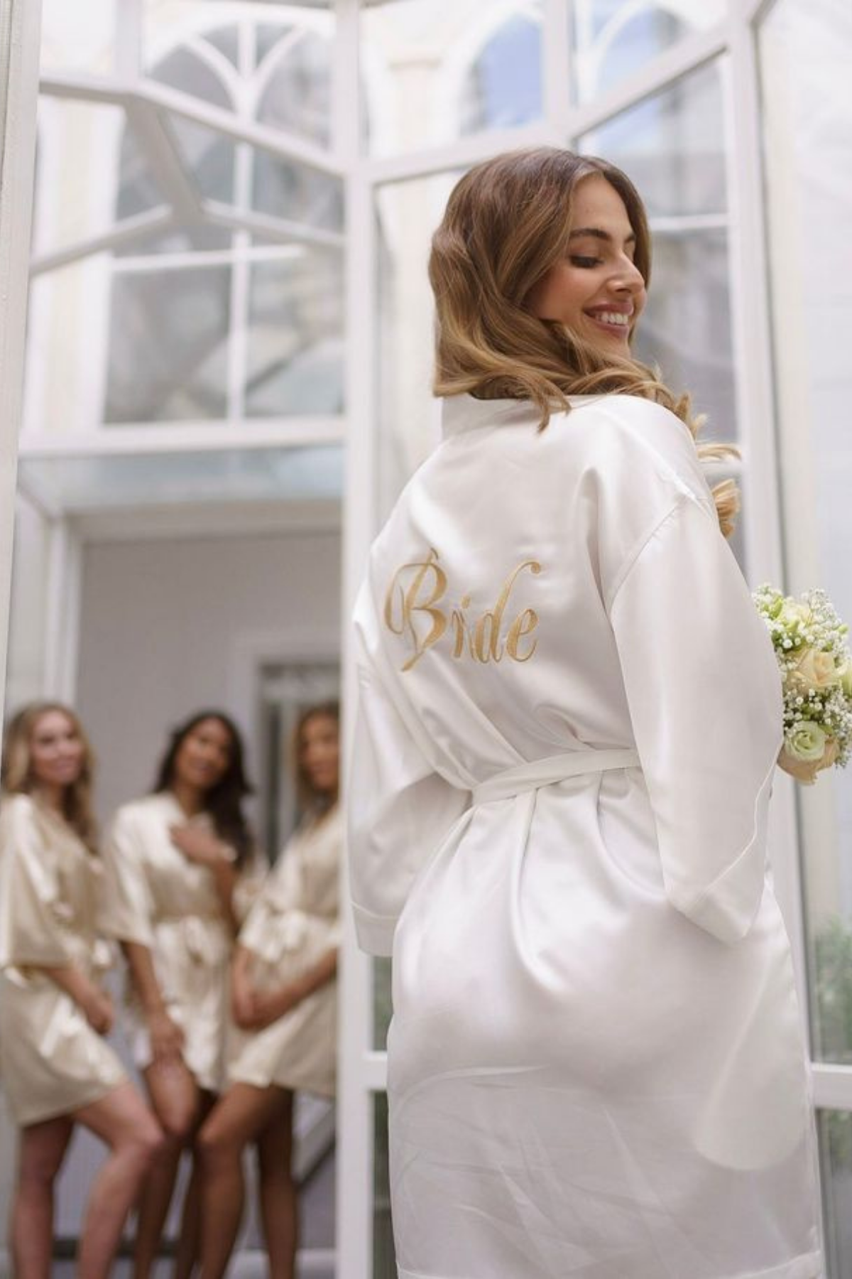 CREAMY BRIDE & BRIDESMAID ROBES