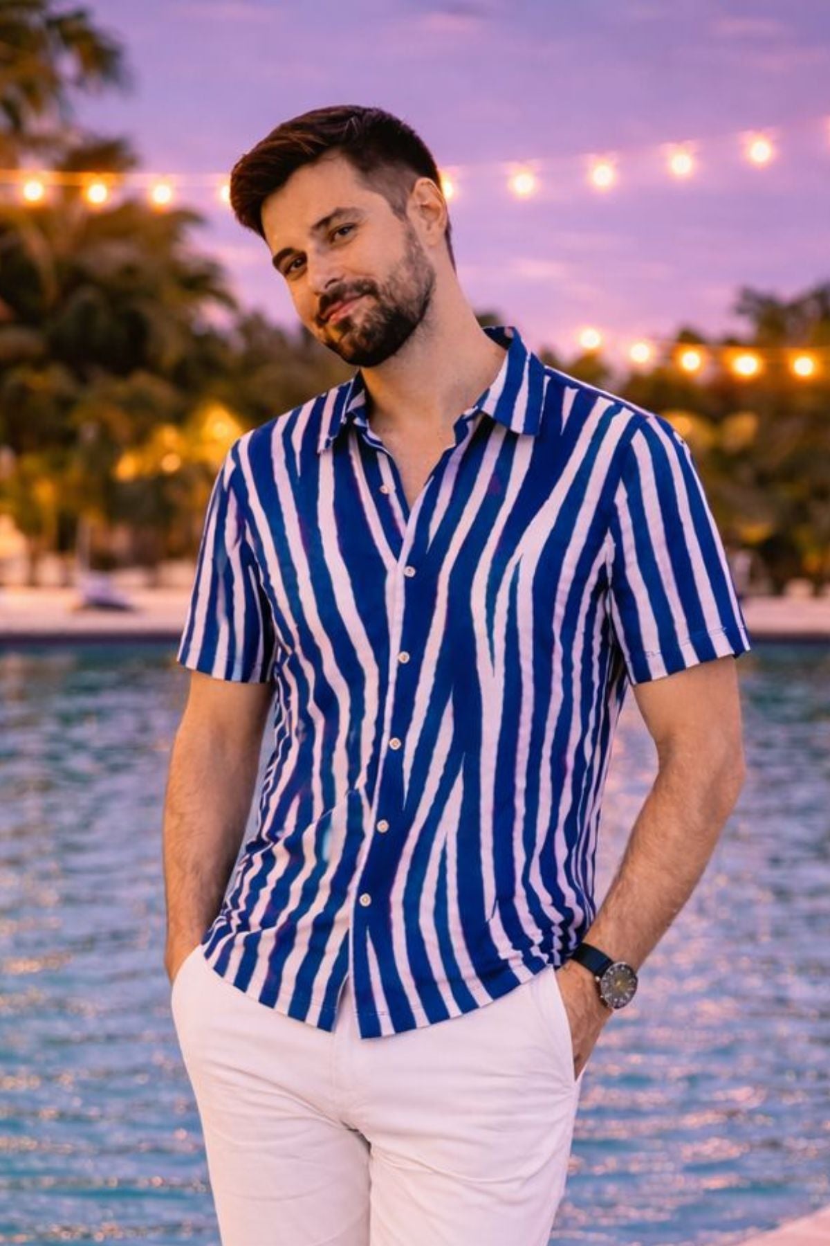 Sapphire Splash Men Shirt