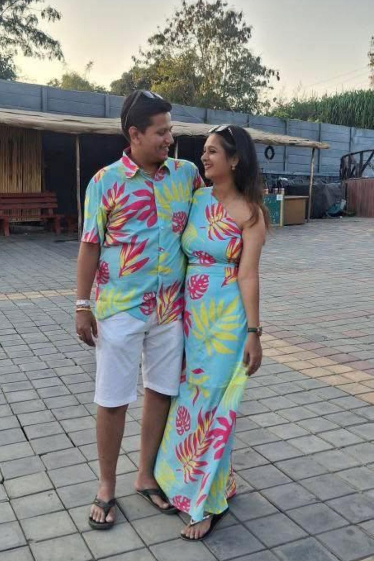 NEON PALM CINCO WOMEN DRESS