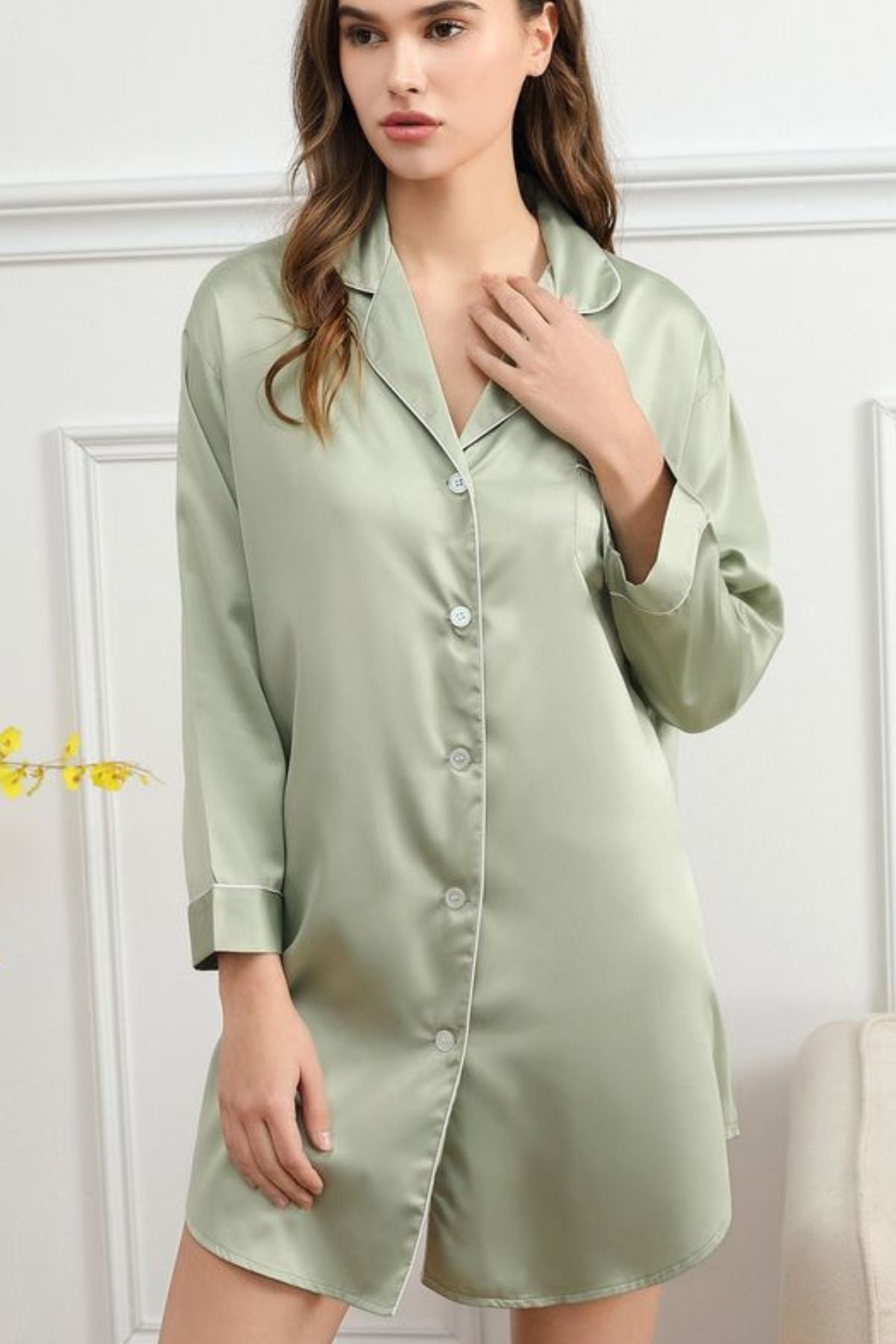 PISTACHIO DREAM SHIRT DRESS