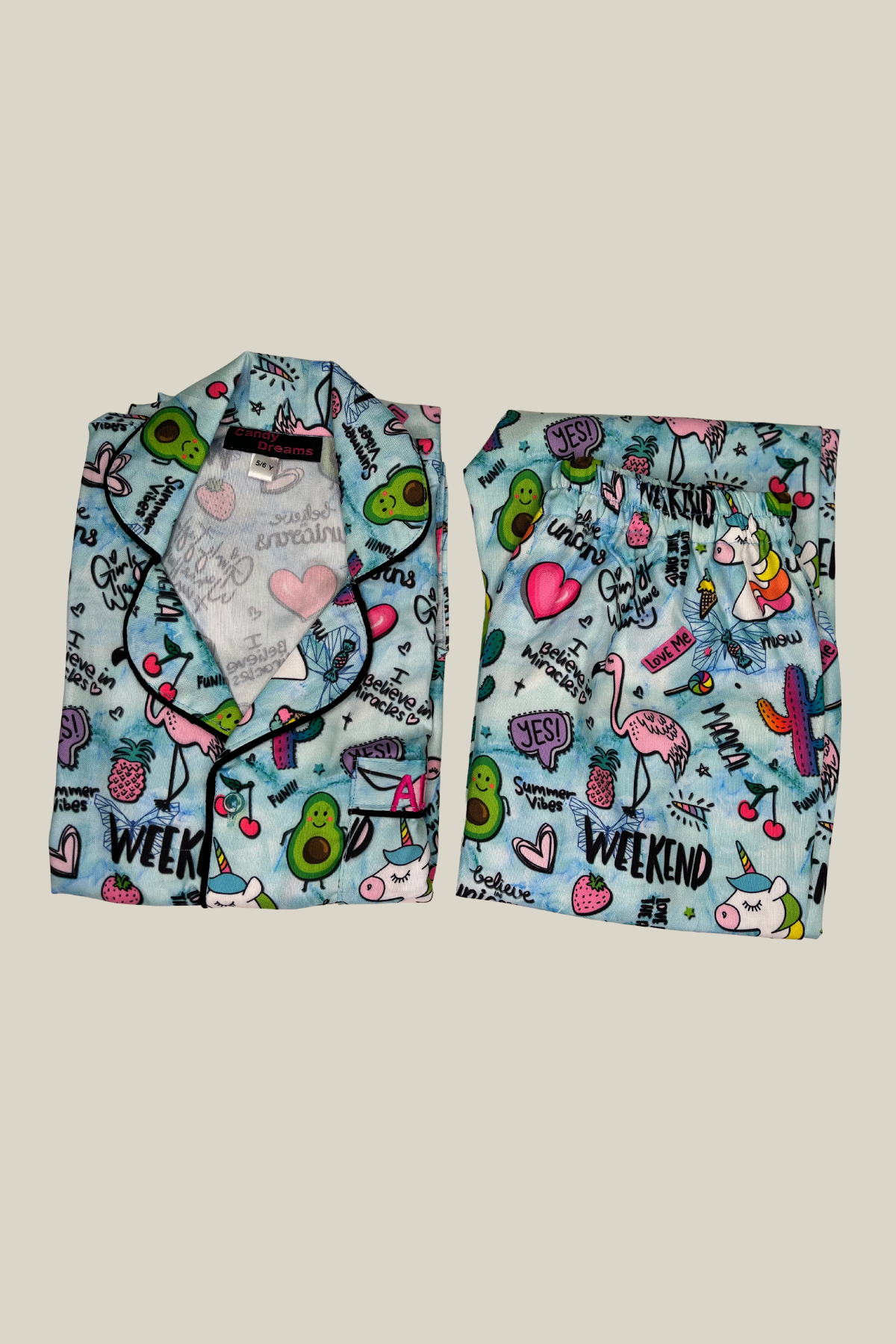 AVOCADO DREAMS KIDS NIGHTSUITS SET