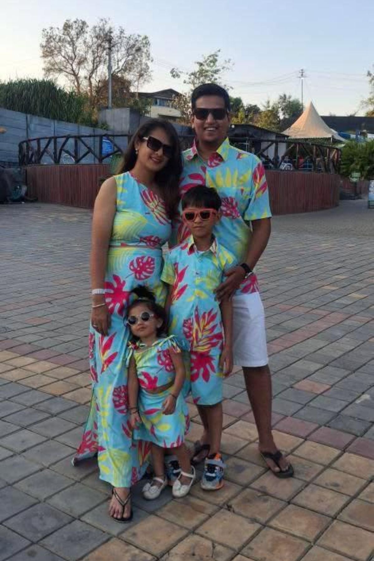 NEON PALM CINCO WOMEN DRESS