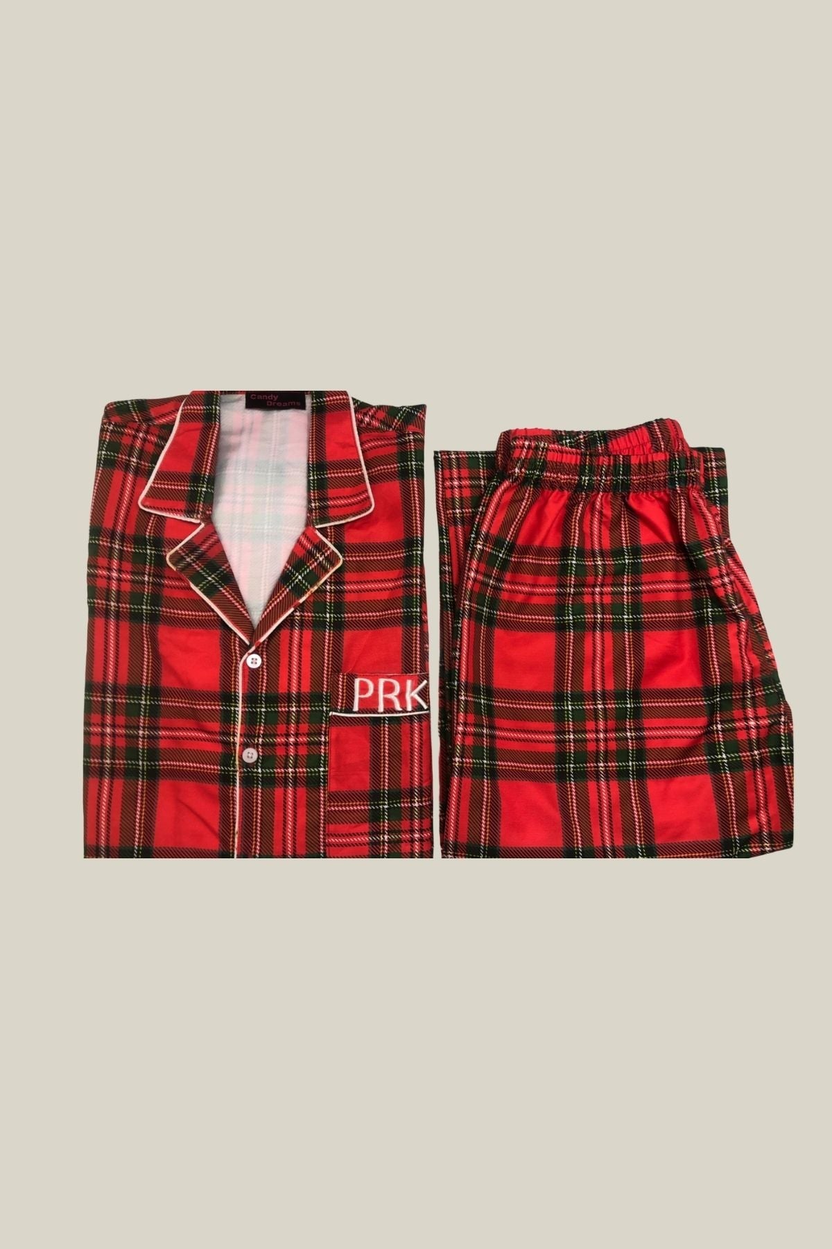 COZY CHECK FAMILY NIGHTSUITS SET