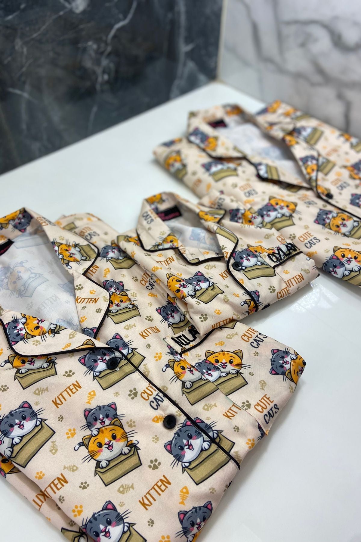 PURRFECT KITTEN FAMILY NIGHTSUITS SET
