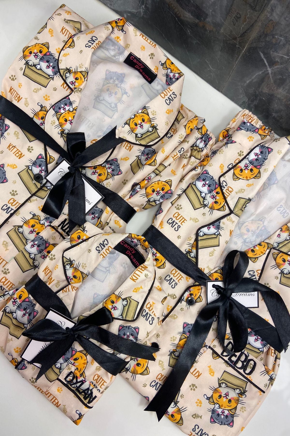 PURRFECT KITTEN FAMILY NIGHTSUITS SET