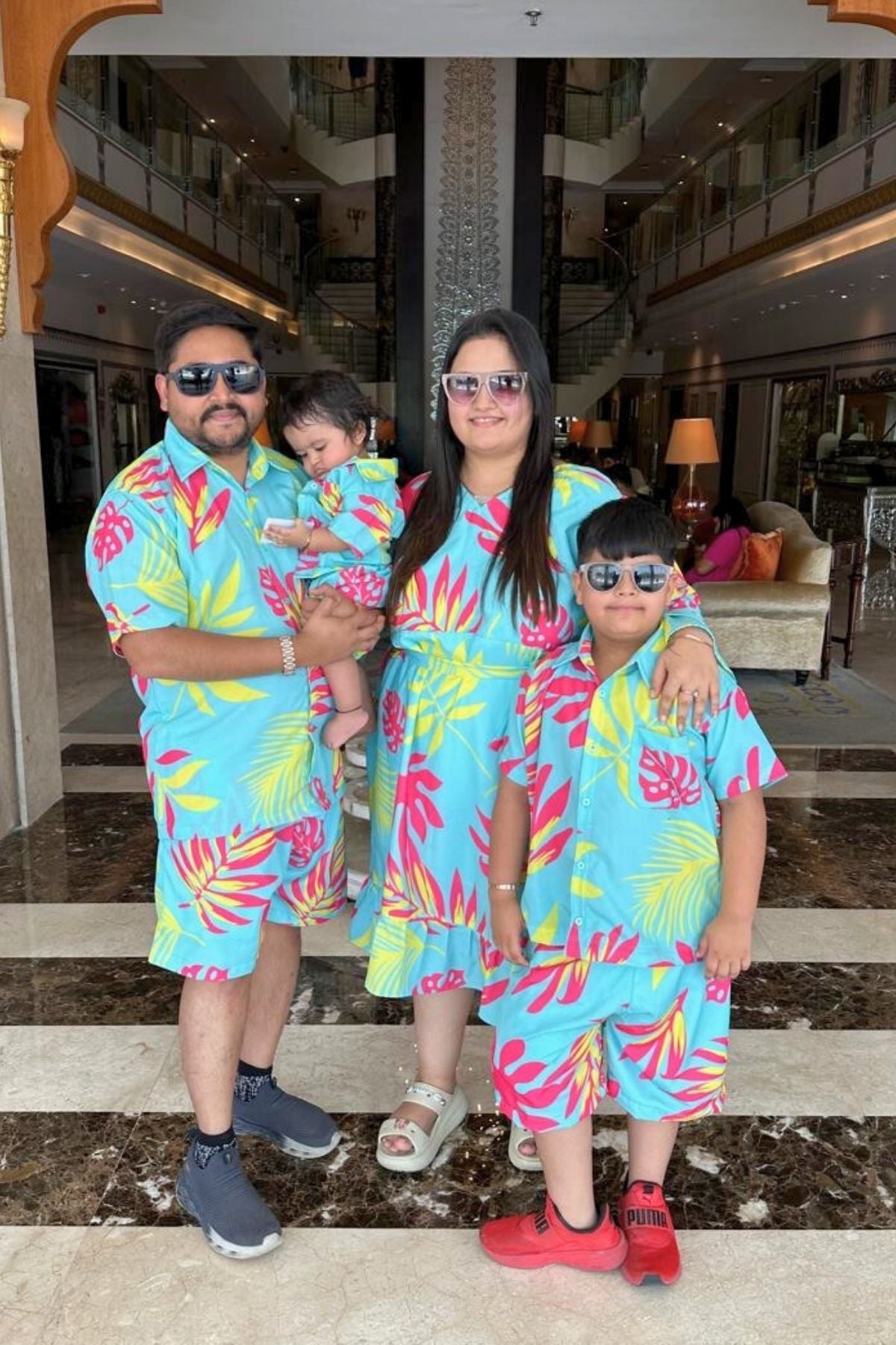 NEON PALM TRESS COUPLE SET