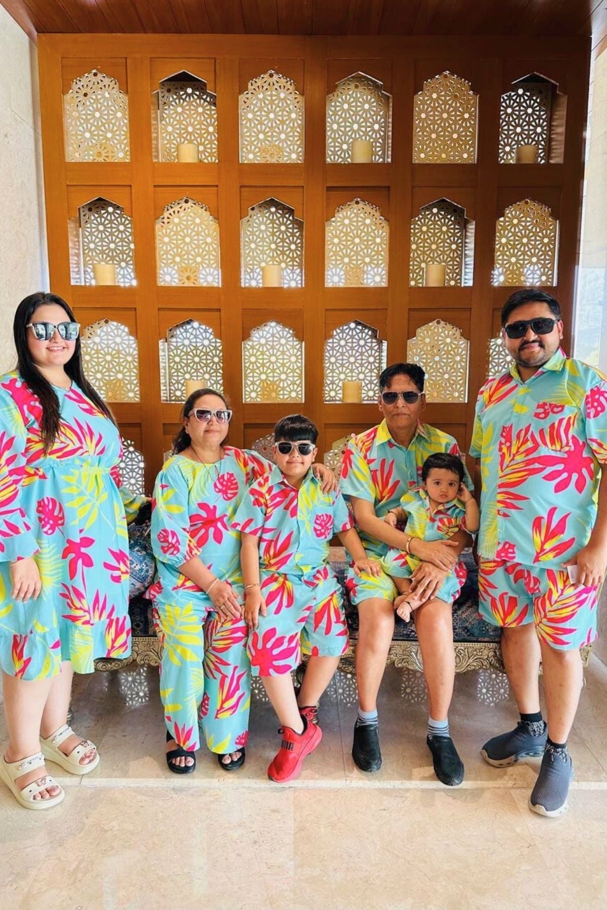 NEON PALM TRESS COUPLE SET