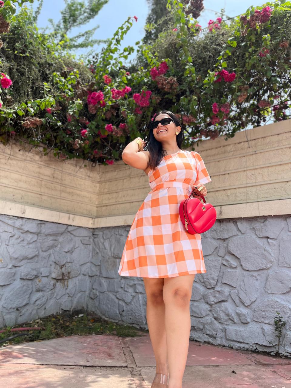 SUNSET BOXED GIRL FROCK