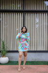 NEON PALM WOMEN DRESS