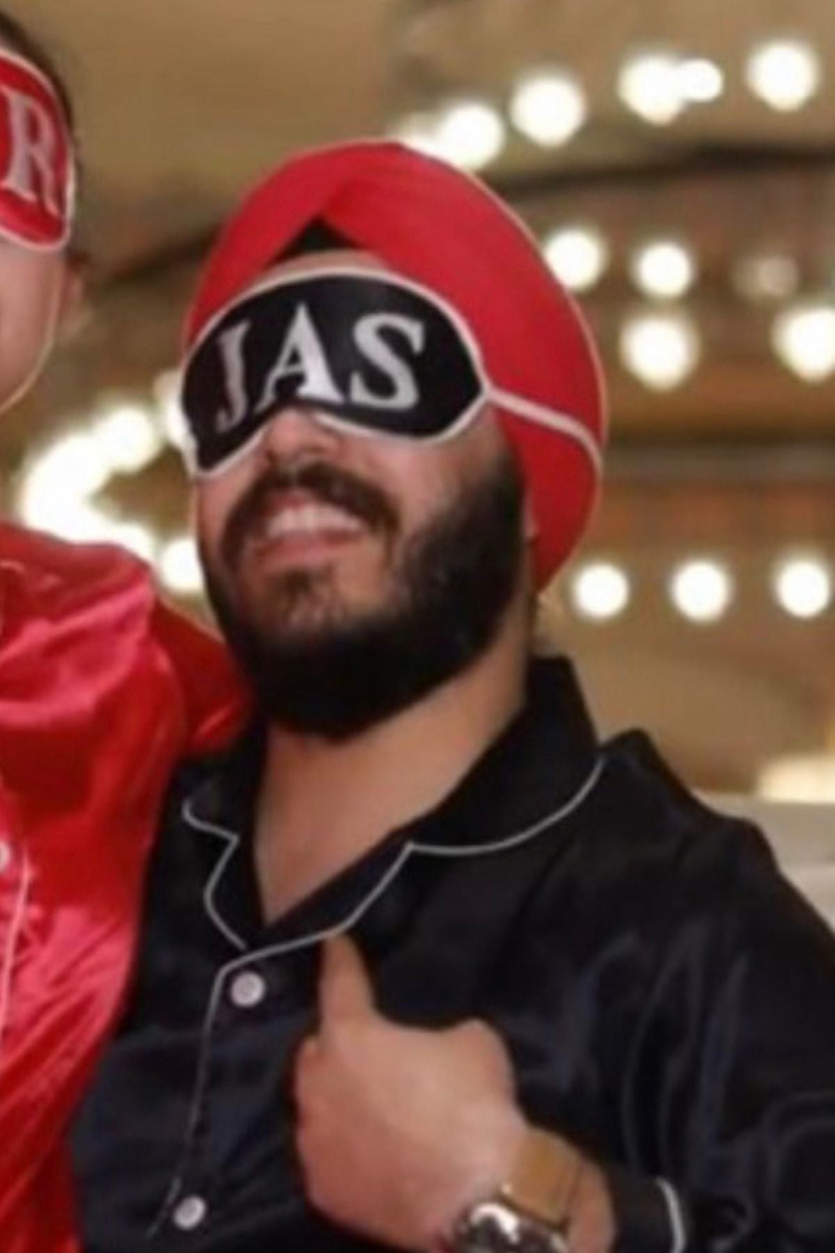 CLASSIC RED BLACK COUPLE NIGHTSUITS SET