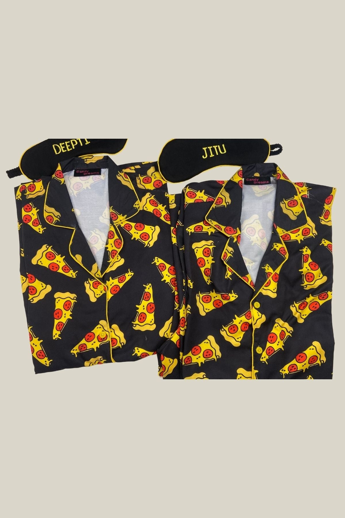 PIZZA DELIGHT COUPLE  NIGHTSUITS SET