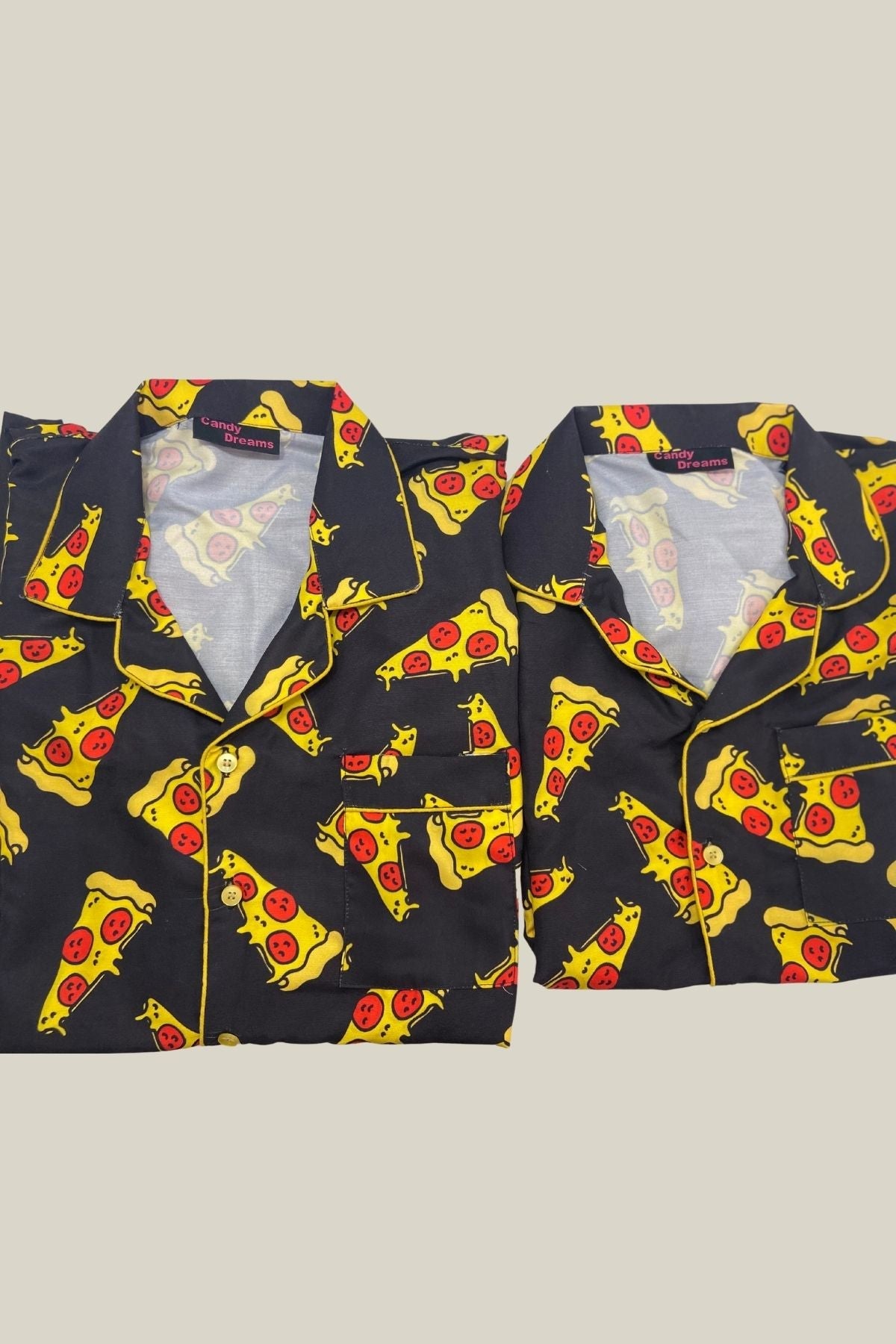PIZZA DELIGHT COUPLE  NIGHTSUITS SET