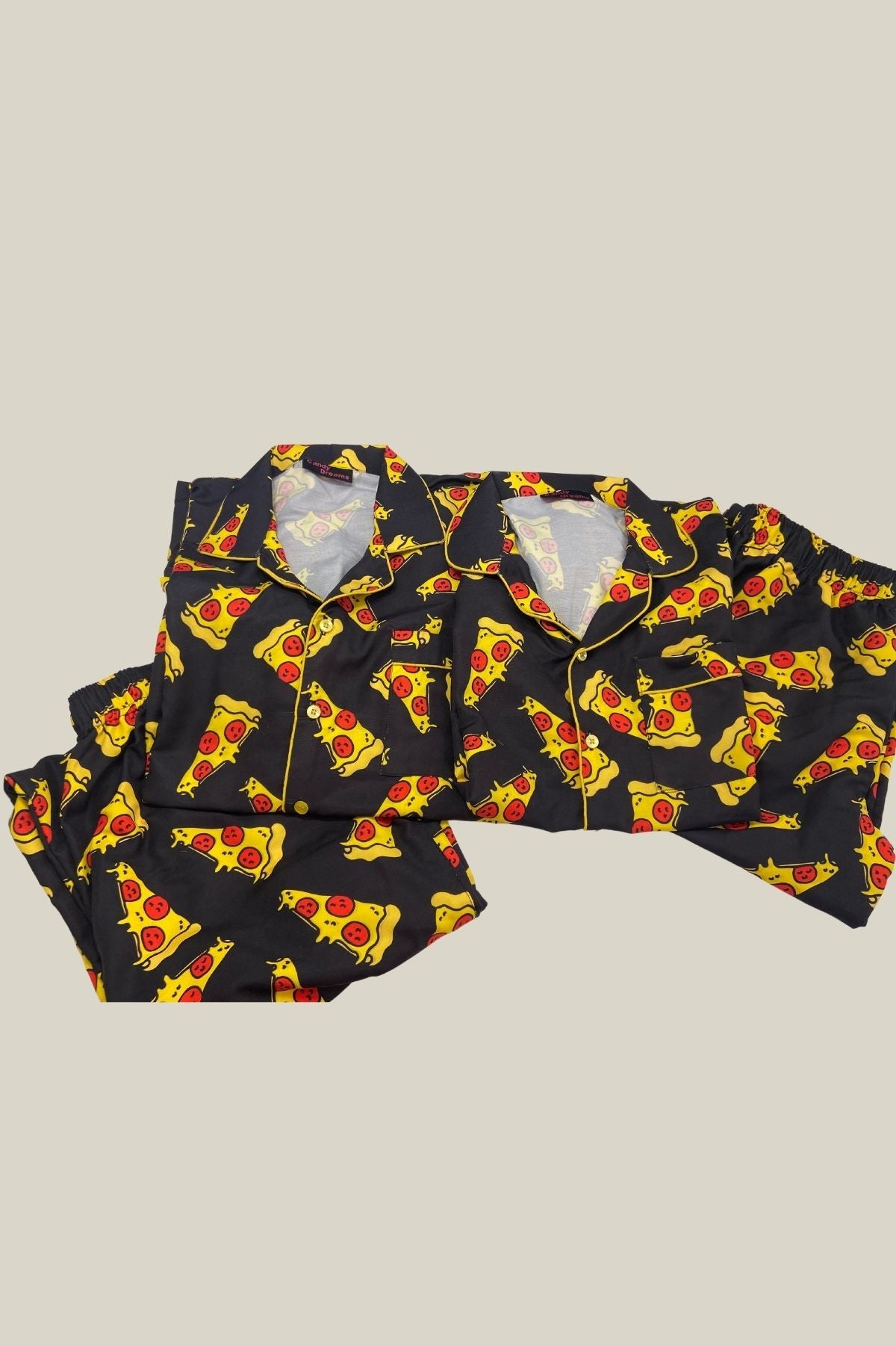 PIZZA DELIGHT COUPLE  NIGHTSUITS SET
