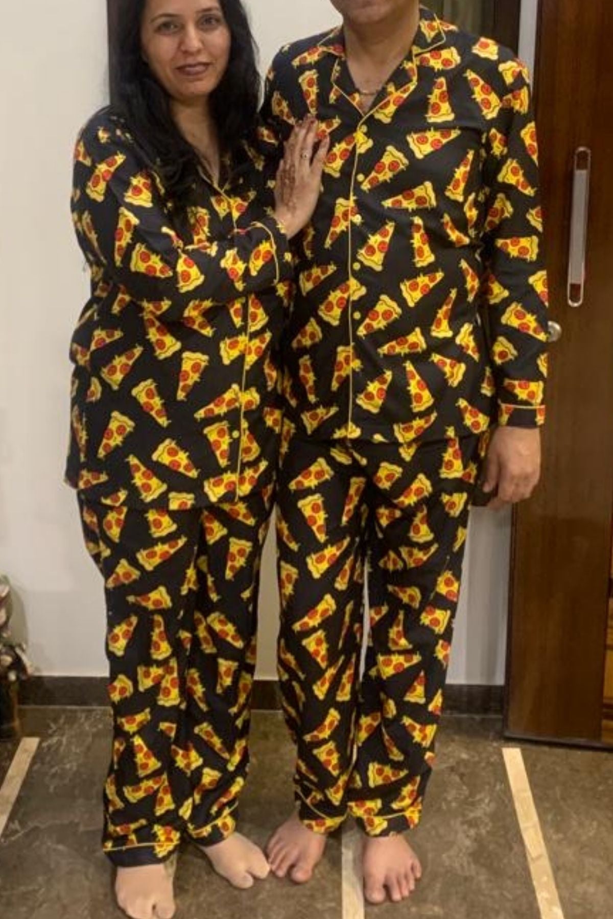 PIZZA DELIGHT MEN  NIGHTSUITS SET