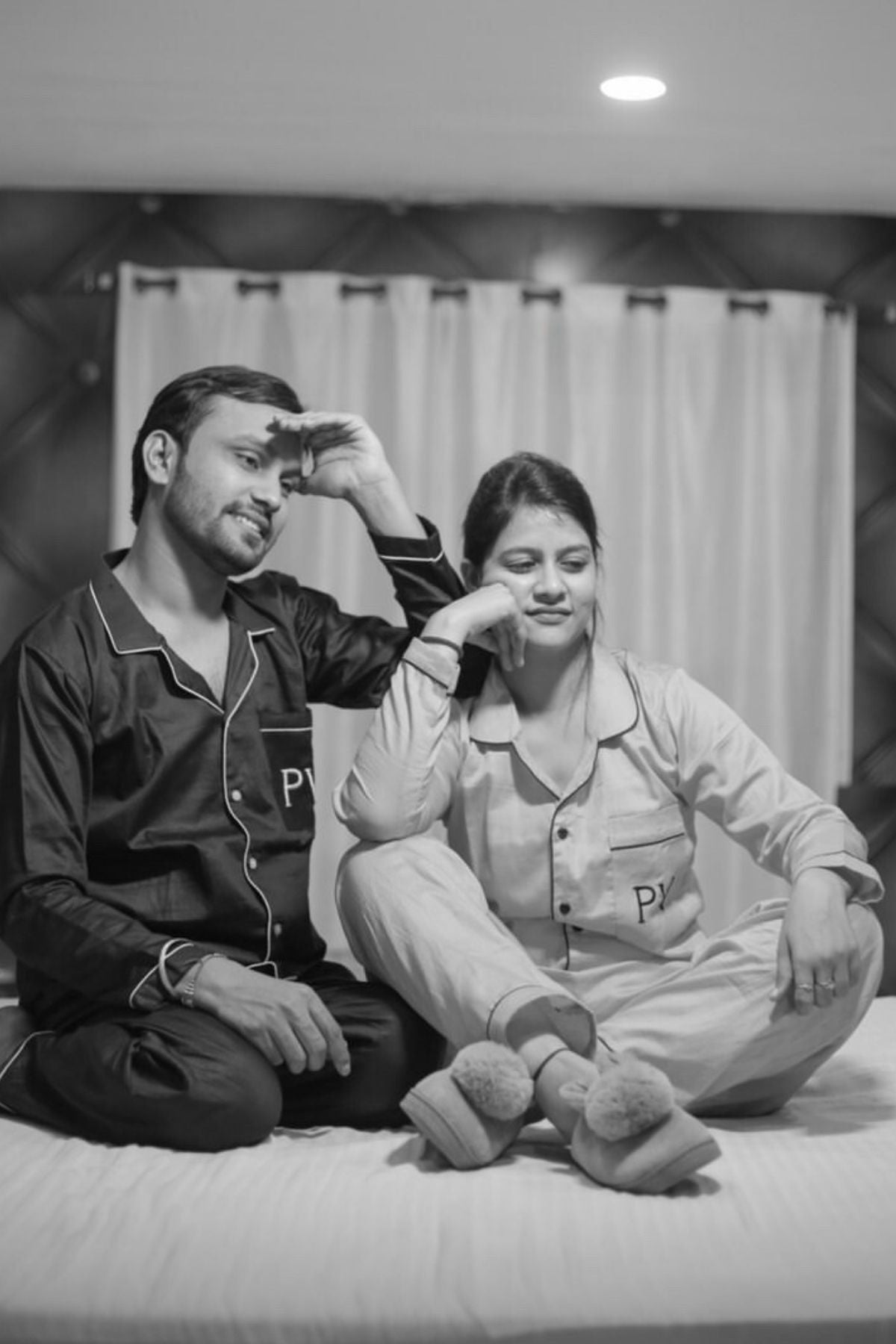 SERENE BLUSH COUPLE NIGHTSUITS SET