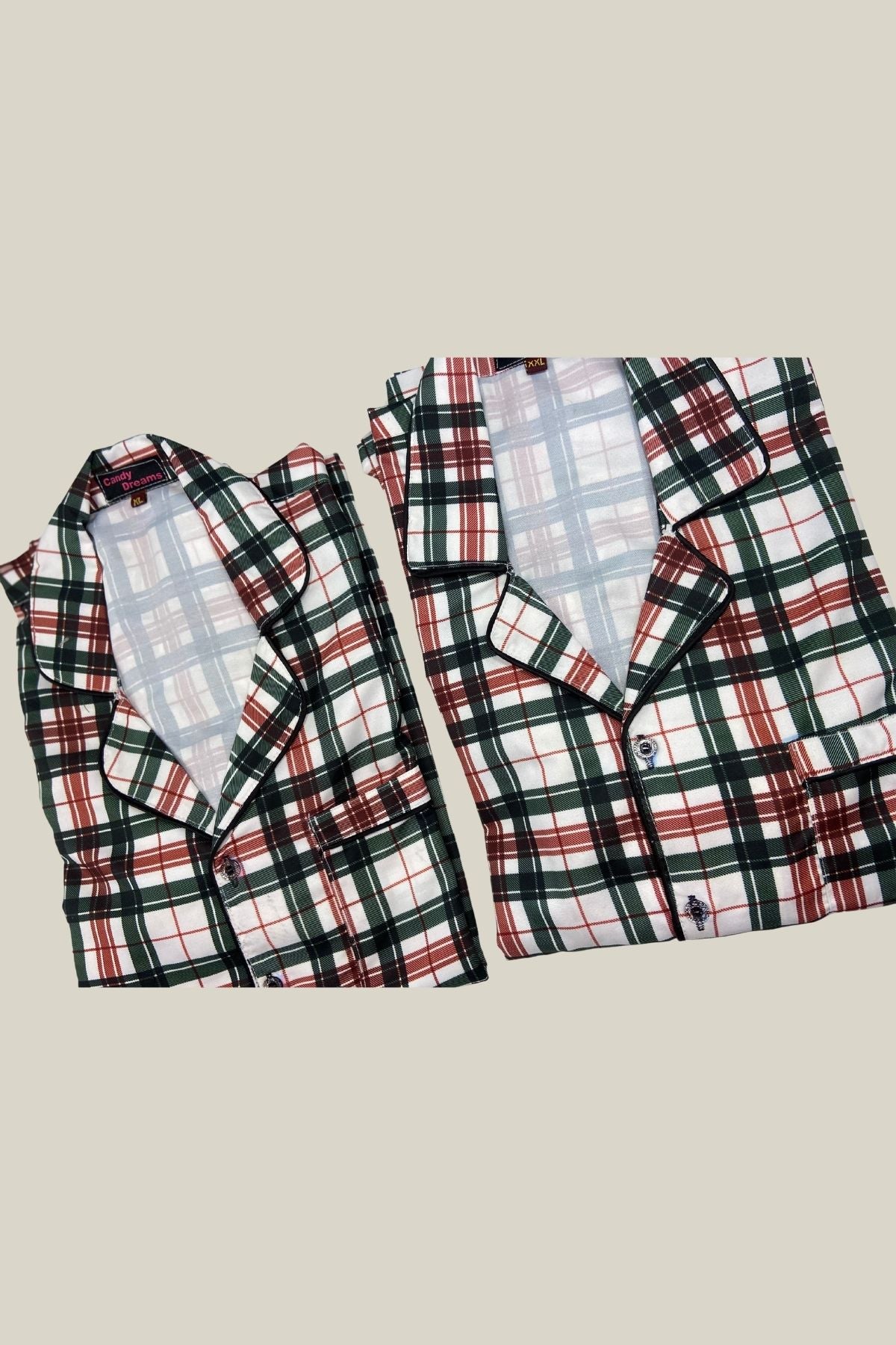 BLACK RED STRIPES WOMEN NIGHTSUITS SET