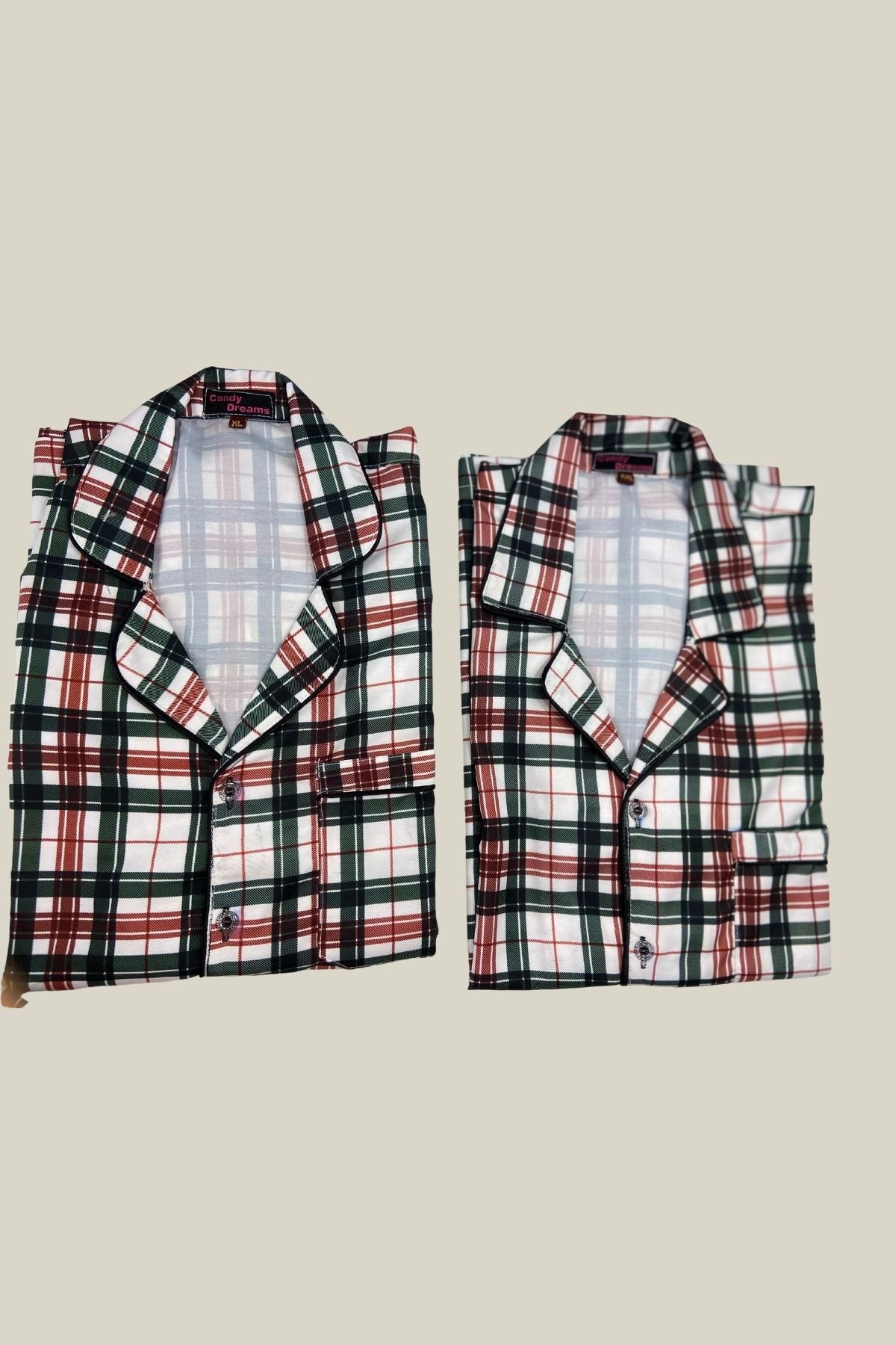 BLACK RED STRIPES WOMEN NIGHTSUITS SET