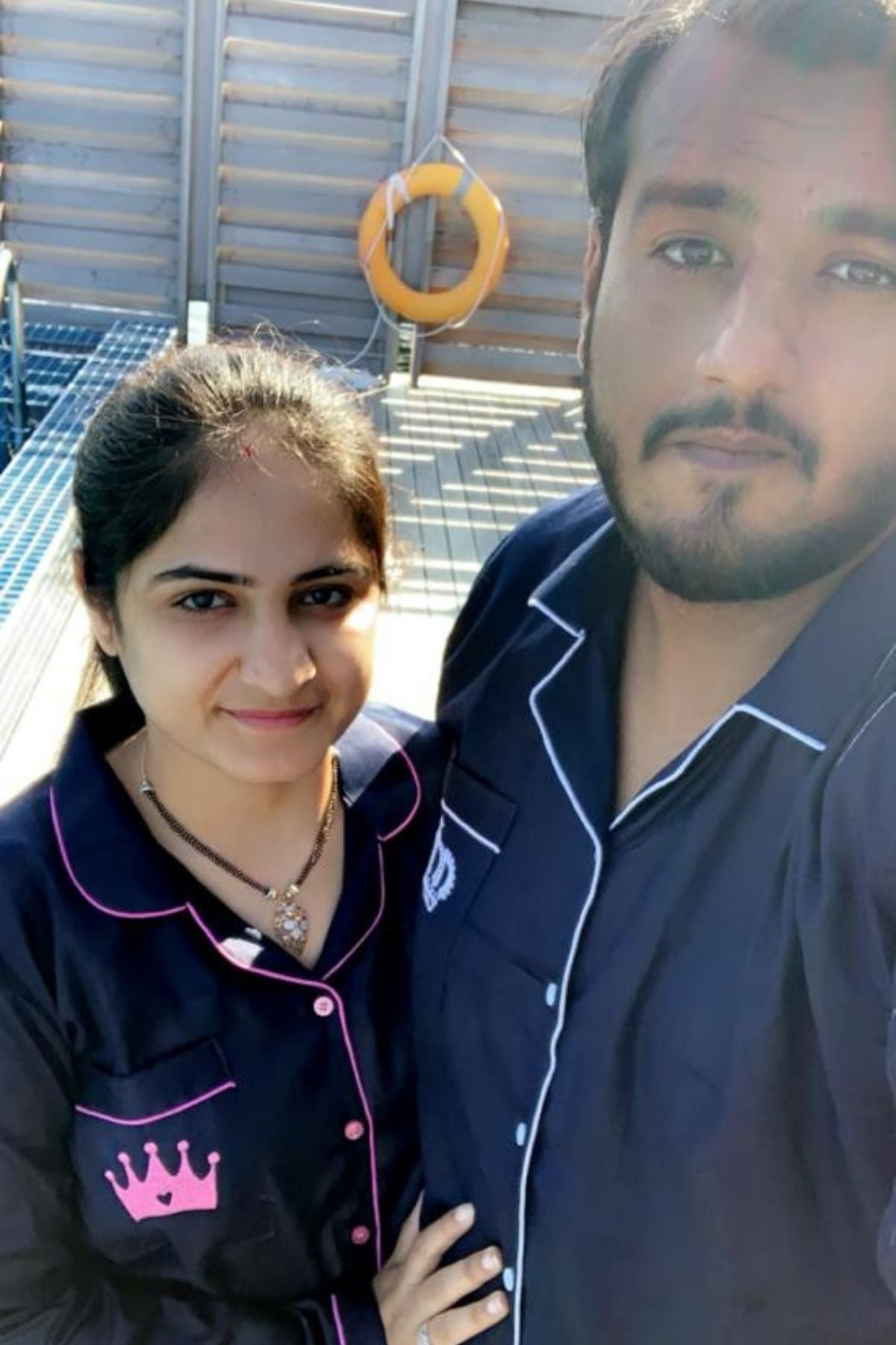 ECLIPSE BLUE COUPLE NIGHTSUITS SET