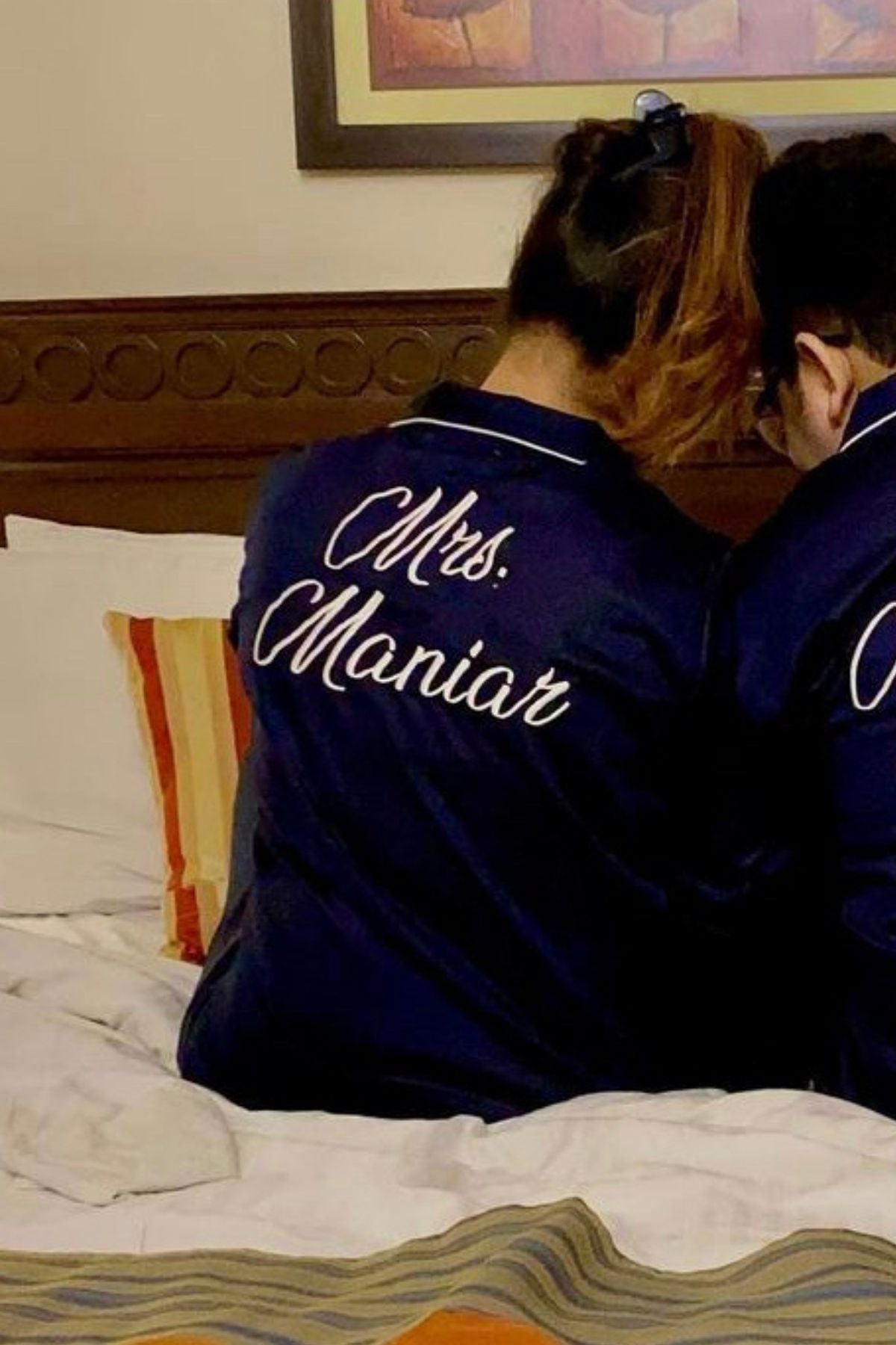 PRUSSIAN BLUE COUPLE NIGHTSUITS  SET