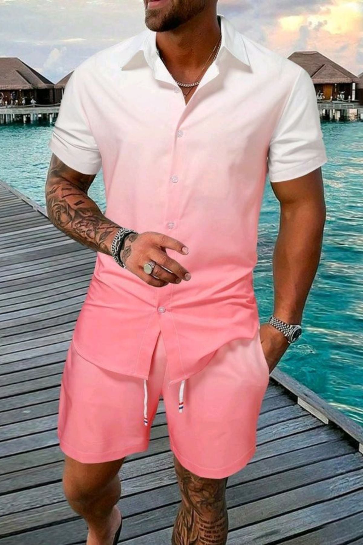 SOFT FADE MEN COORD SET