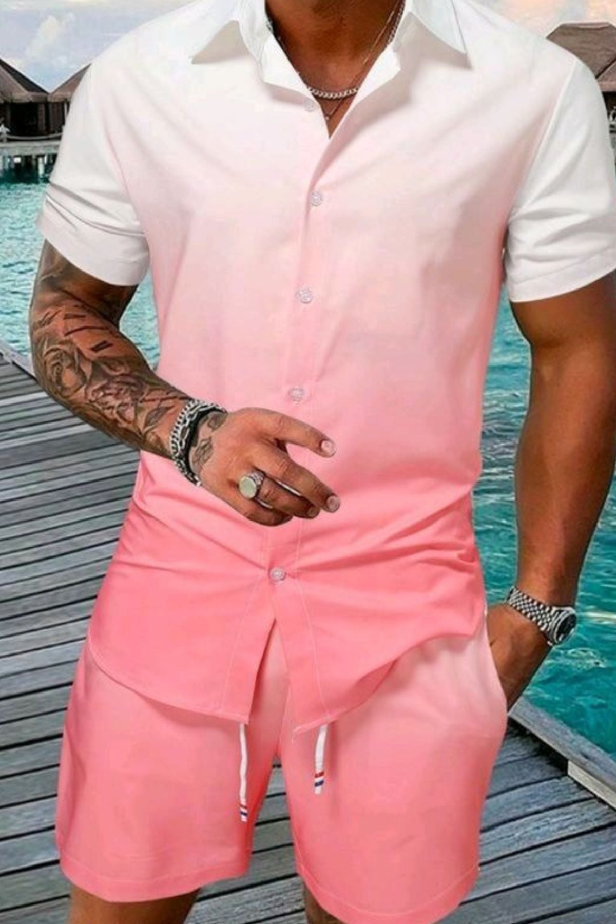 SOFT FADE MEN COORD SET